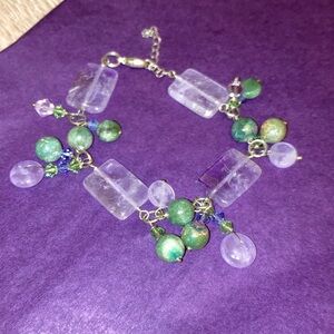 Quartz and stone vintage bracelet
